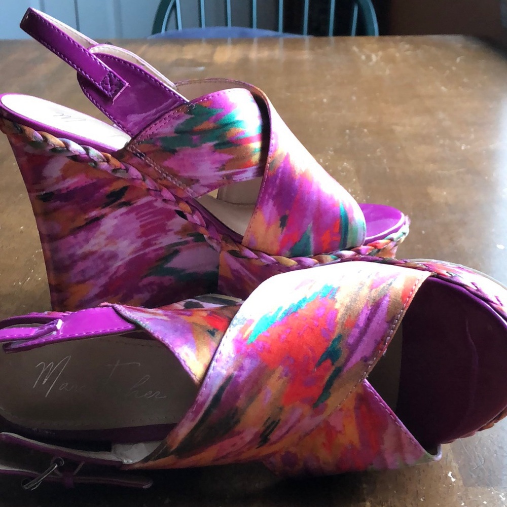 Marc Fisher Pink Multi Platform Shoes 7.5